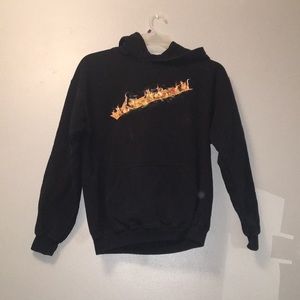 MENS BASEBALL black hoodie